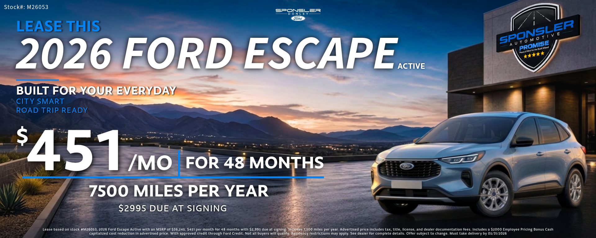 2026 Ford Escape Active